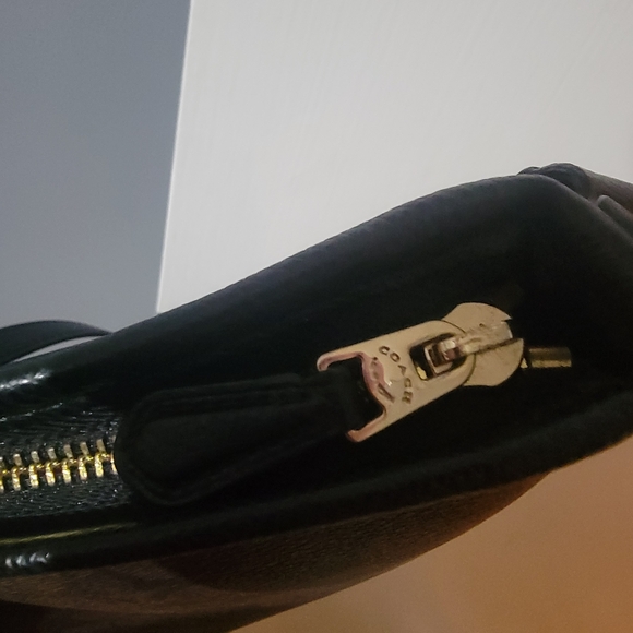 COACH Signature File Crossbody F29210 Brown /Black Coated Canvas Bag - Picture 8 of 11